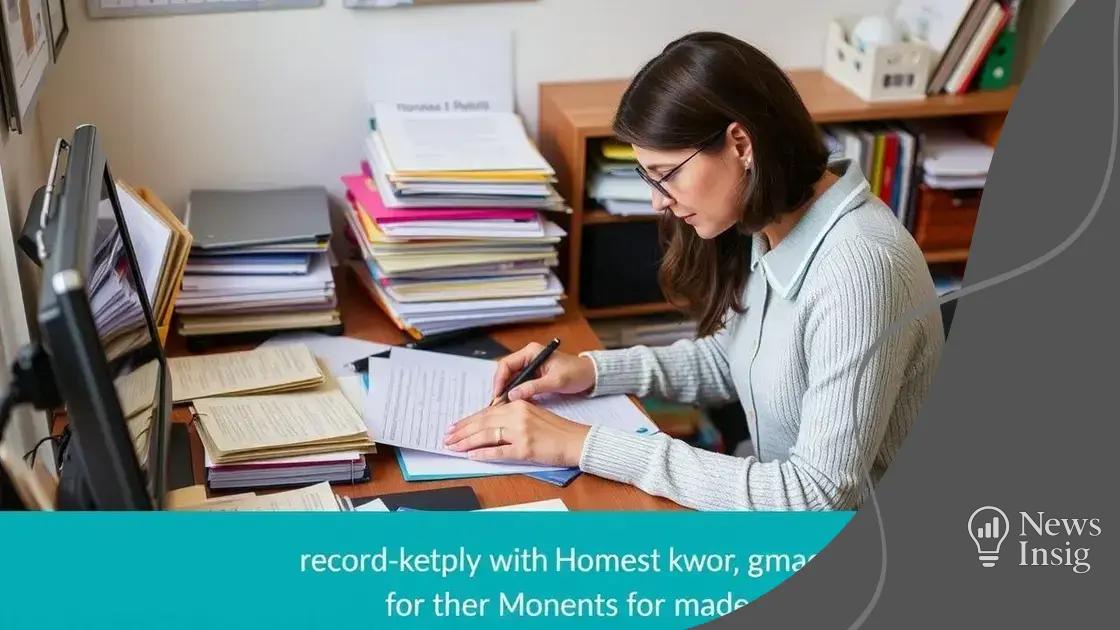 Documentation and record-keeping for homeschooling
