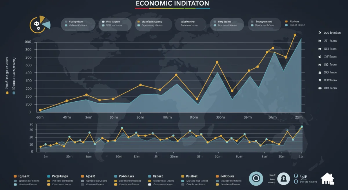 Infographic showing projected economic indicators for the next 12 months following the Fed's outlook.